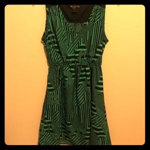 Green and Black dress